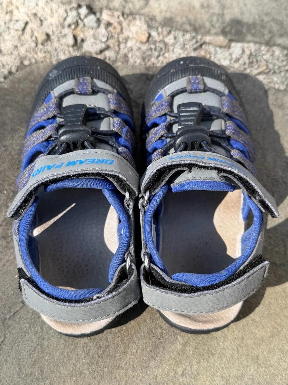 Dream Pairs Blue and Gray Kids Closed-Toe Sandals